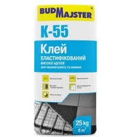 Клей К-55 БудМайстер для каменю і керамограніту 25 кг