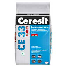 Затирка Ceresit CE 33 Plus Цветной шов (белый) 2кг